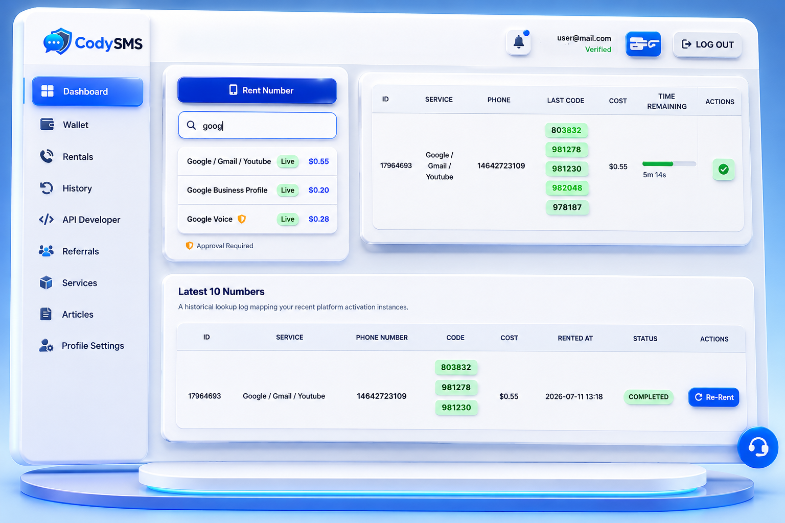 How to Receive SMS Online with Real US Non-VoIP Numbers | CodySMS Dashboard Guide
